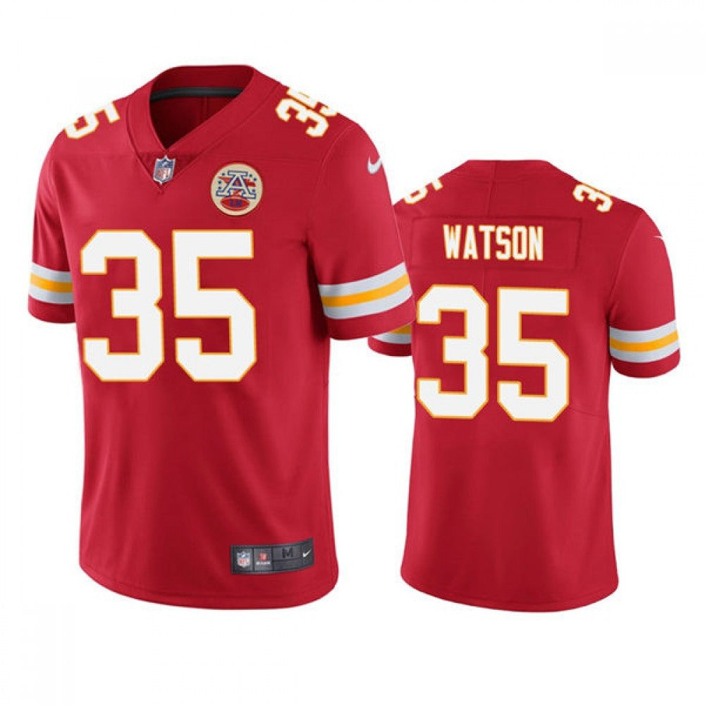Men's Kansas City Chiefs #35 Jaylen Watson Red Vapor Untouchable Limited Stitched Football Jersey 