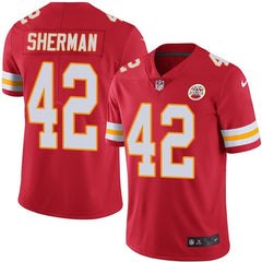 Men's Kansas City Chiefs #42 Anthony Sherman Red Vapor Untouchable Limited Stitched NFL Jersey 