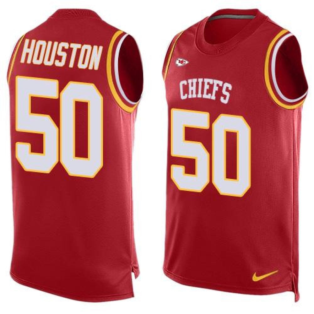 Chiefs #50 Justin Houston Red Team Color Men's Stitched NFL Limited Tank Top Jersey 