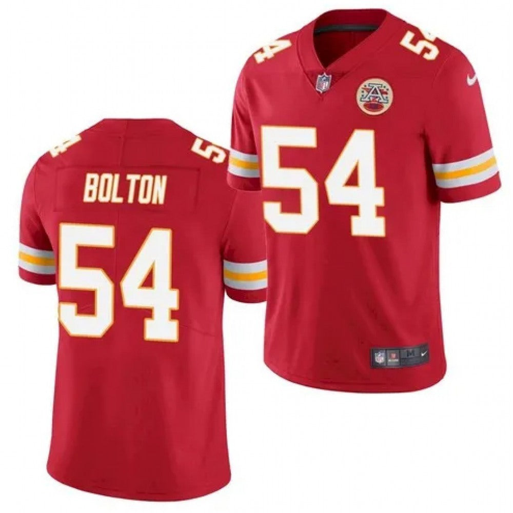 Men's Kansas City Chiefs #54 Nick Bolton 2021 Red Limited Stitched Jersey 