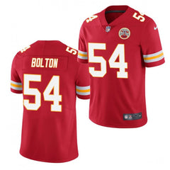 Men's Kansas City Chiefs #54 Nick Bolton Red 2021 Draft Limited Stitched NFL Jersey 