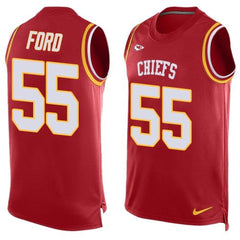 Chiefs #55 Dee Ford Red Team Color Men's Stitched NFL Limited Tank Top Jersey 