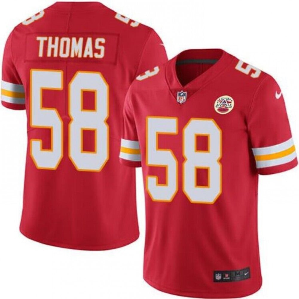 Men's Kansas City Chiefs #58 Derrick Thomas Red Retired Player Vapor Untouchable Limited Throwback Stitched NFL Jersey 