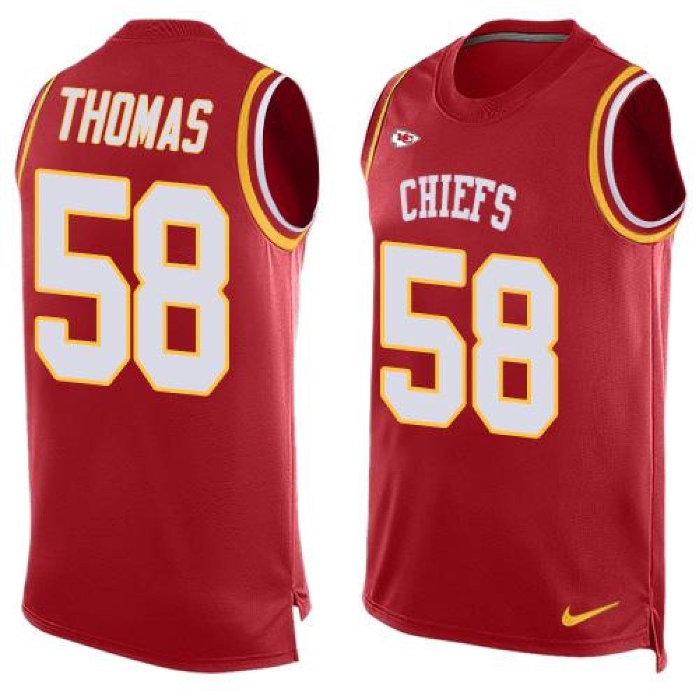 Chiefs #58 Derrick Thomas Red Team Color Men's Stitched NFL Limited Tank Top Jersey 