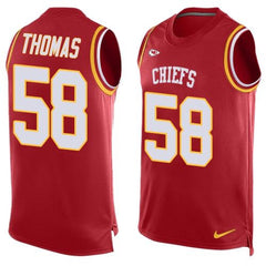 Chiefs #58 Derrick Thomas Red Team Color Men's Stitched NFL Limited Tank Top Jersey 