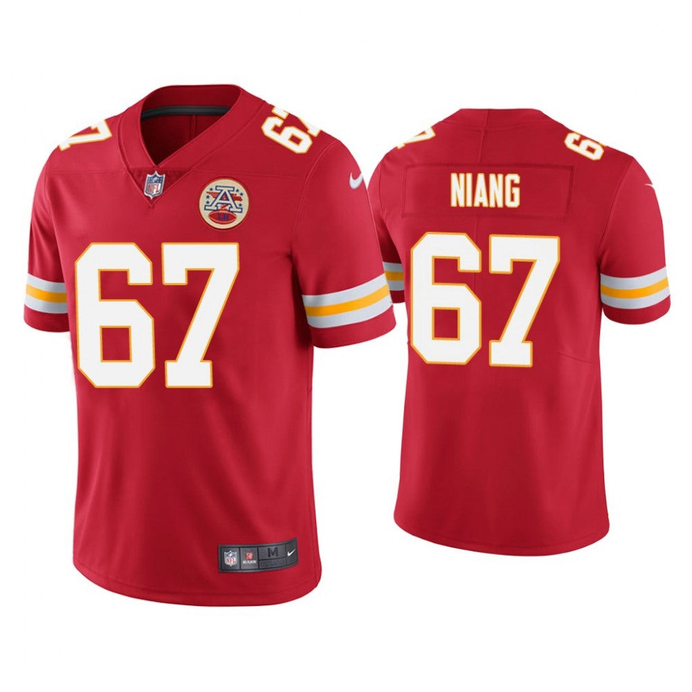 Men's Kansas City Chiefs #67 Lucas Niang Red Vapor Untouchable Limited Stitched Jersey 