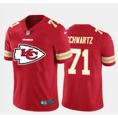 Men's Kansas City Chiefs #71 Mitchell Schwartz Red 2020 Red Team Big Logo Limited Stitched Jersey 