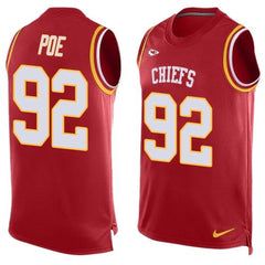 Chiefs #92 Dontari Poe Red Team Color Men's Stitched NFL Limited Tank Top Jersey 