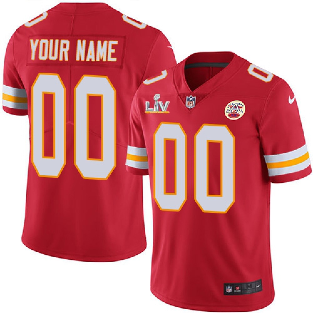 Men's Kansas City Chiefs Red ACTIVE PLAYER 2021 Super Bowl LV Limited Stitched NFL Jersey 
