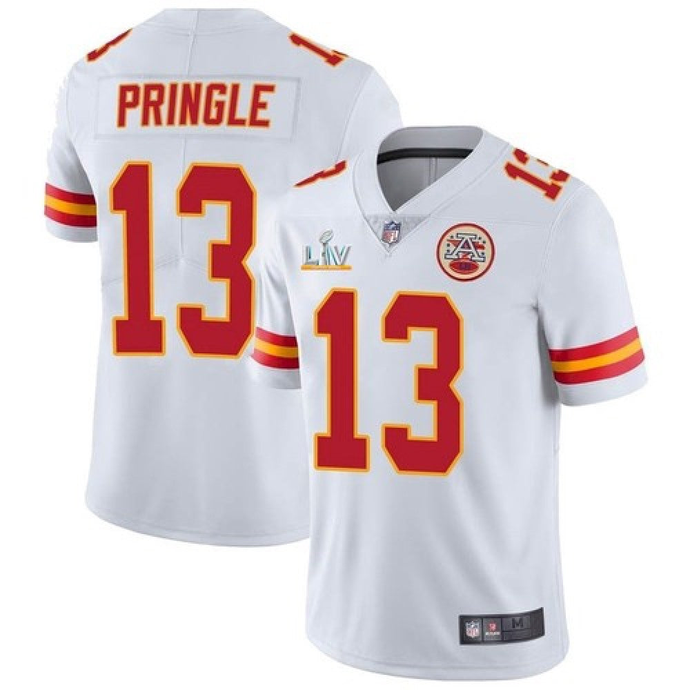 Men's Kansas City Chiefs #13 Byron Pringle White 2021 Super Bowl LV Stitched NFL Jersey 