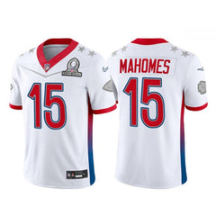 Men's Kansas City Chiefs #15 Patrick Mahomes 2022 White Pro Bowl Stitched Jersey 