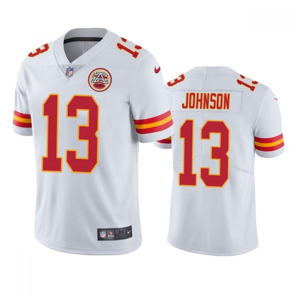 Men's Kansas City Chiefs #13 Nazeeh Johnson White Vapor Untouchable Limited Stitched Football Jersey 
