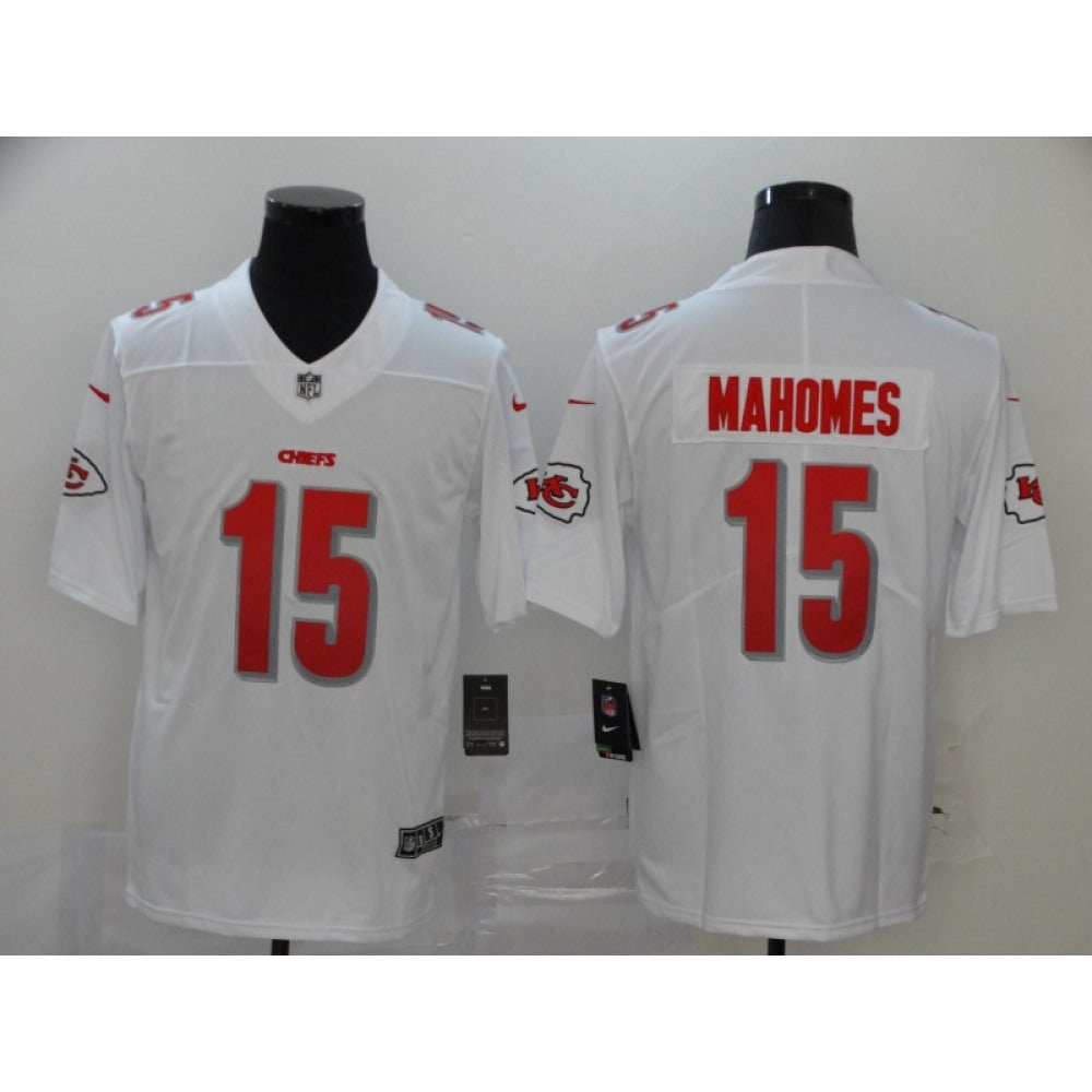 Men's Kansas City Chiefs #15 Patrick Mahomes White Vapor Untouchable Limited Stitched Jersey 