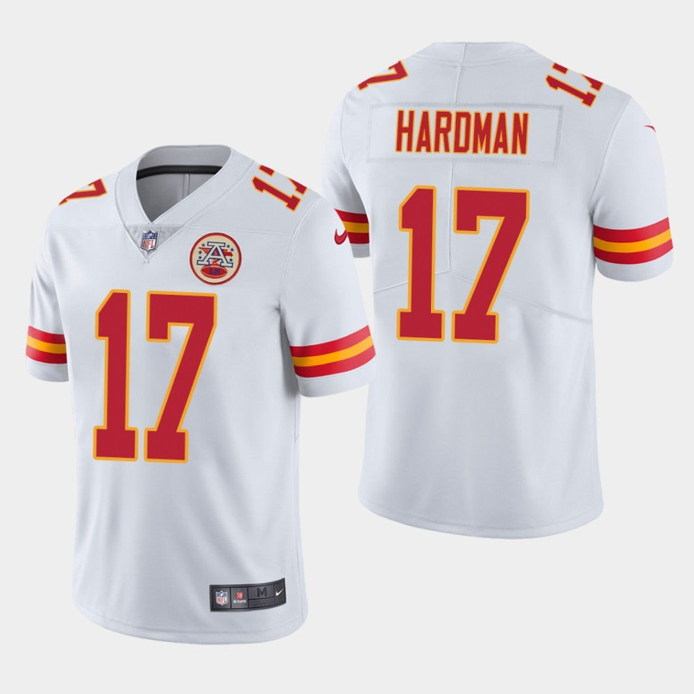 Men's Kansas City Chiefs #17 Mecole Hardman White Vapor Untouchable Limited Stitched NFL Jersey 
