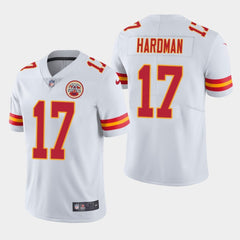 Men's Kansas City Chiefs #17 Mecole Hardman White Vapor Untouchable Limited Stitched NFL Jersey 