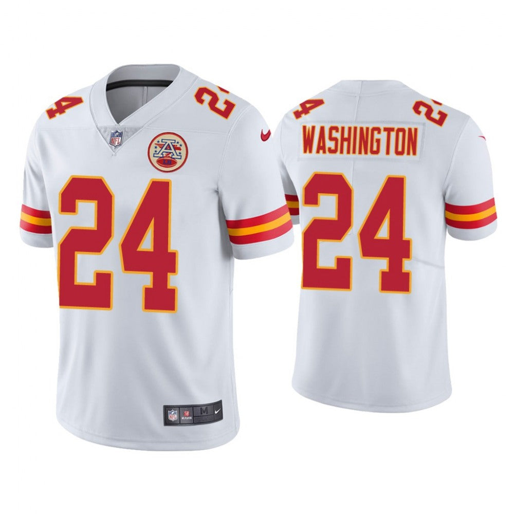 Men's Kansas City Chiefs #24 DeAndre Washington White Vapor Untouchable Limited Stitched Jersey 