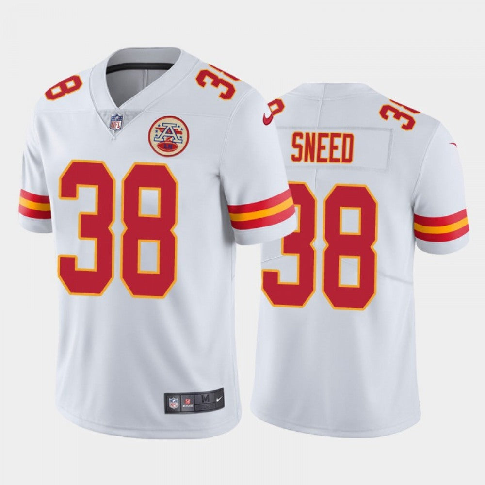 Men's Kansas City Chiefs #38 L'Jarius Sneed White Vapor Untouchable Limited Stitched Jersey 