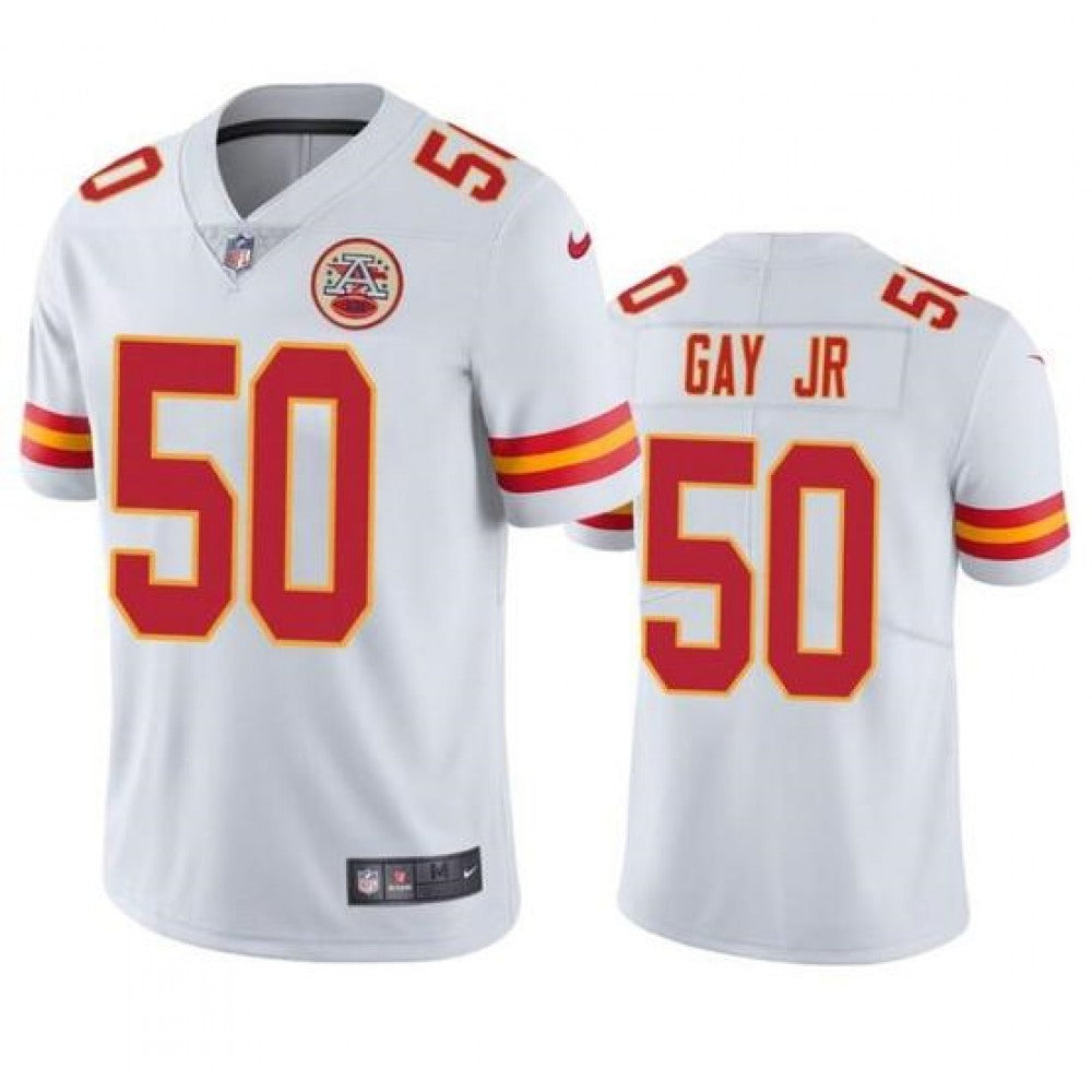 Men's Kansas City Chiefs #50 Willie Gay Jr. White Vapor Untouchable Limited Stitched Jersey 