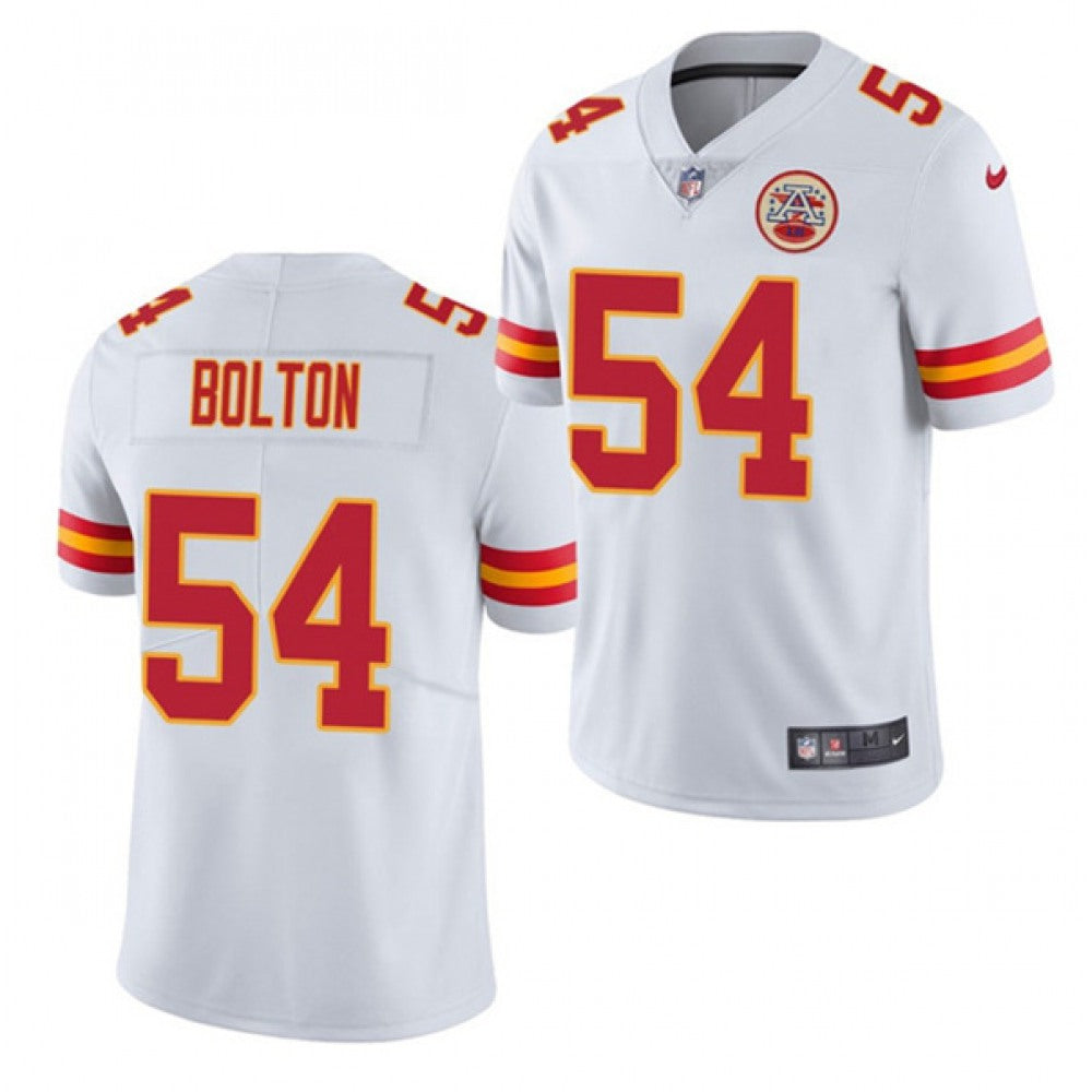 Men's Kansas City Chiefs #54 Nick Bolton White 2021 Draft Limited Stitched NFL Jersey 