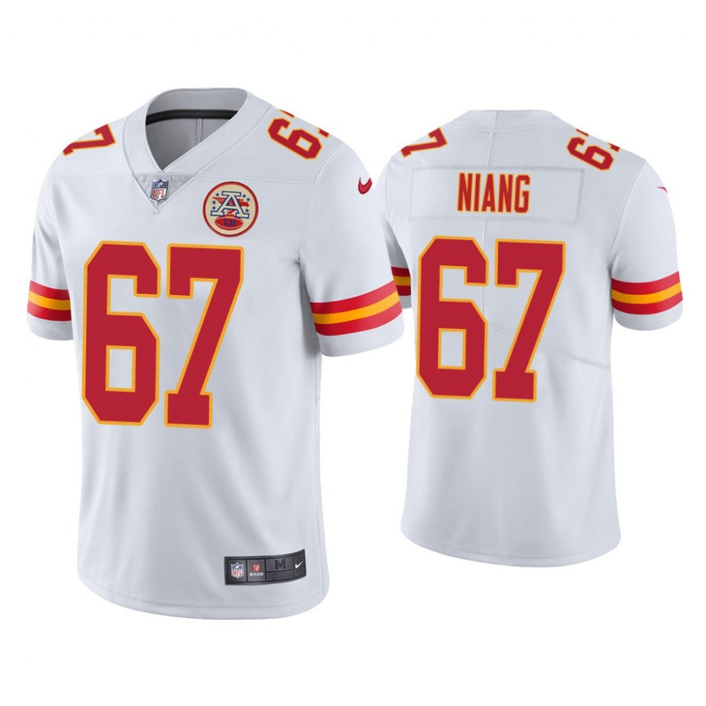 Men's Kansas City Chiefs #67 Lucas Niang White Vapor Untouchable Limited Stitched Jersey 