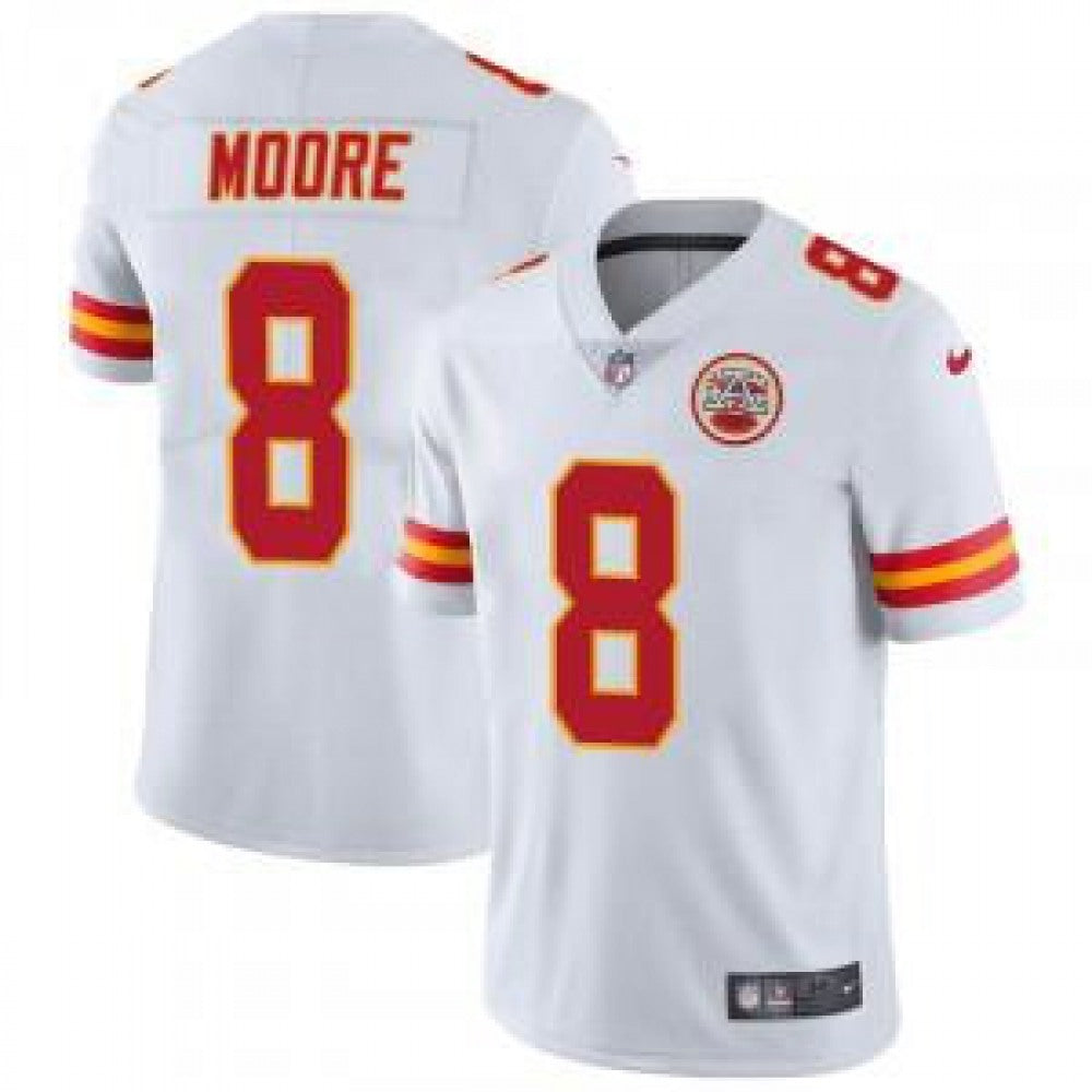 Men's Kansas City Chiefs #8 Matt Moore White Vapor Untouchable Limited Stitched NFL Jersey 