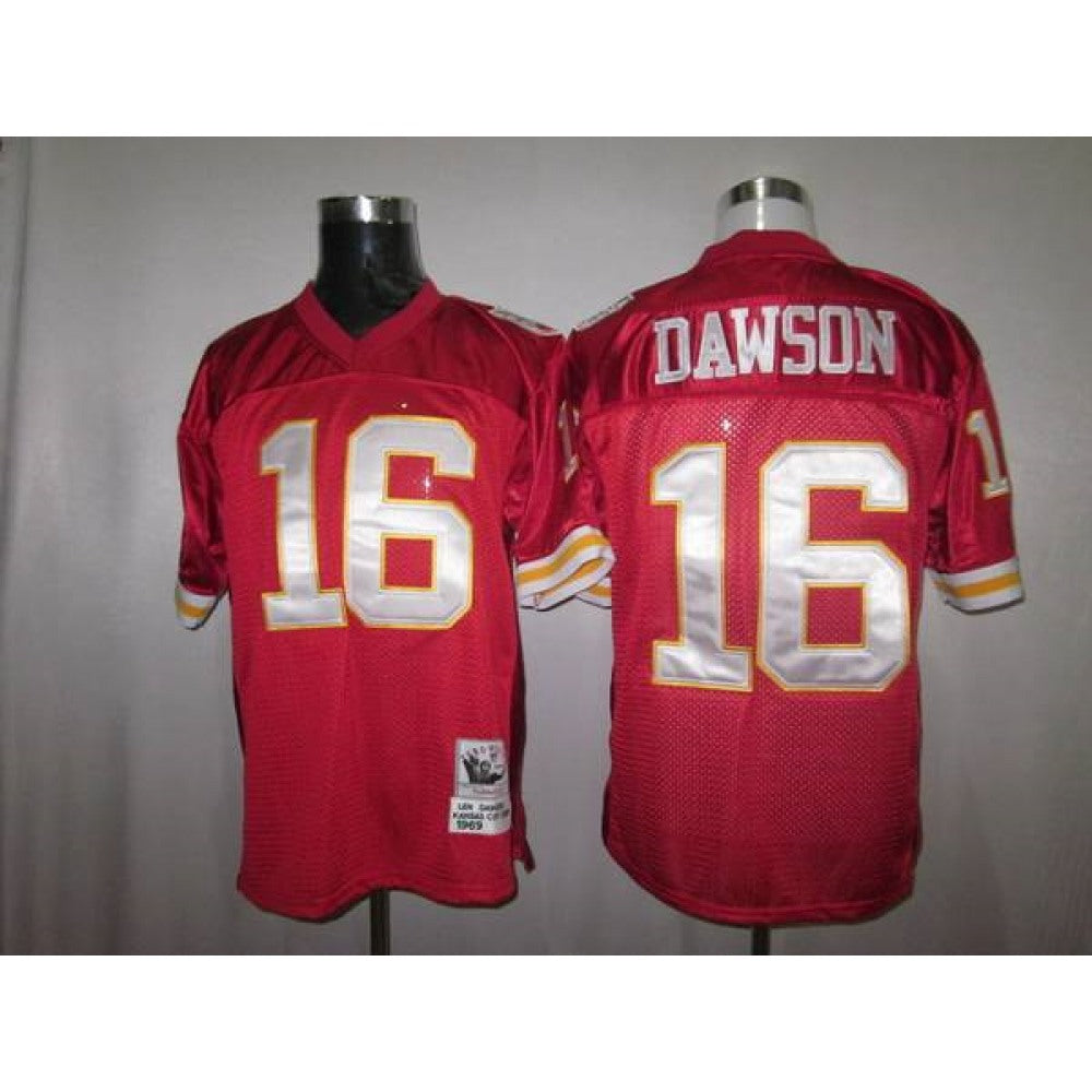 Mitchell And Ness Chiefs #16 Len Dawson Red Stitched Throwback NFL Jersey 