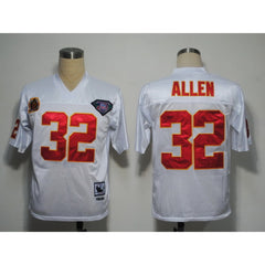 Mitchell And Ness Chiefs #32 Marcus Allen White 75TH Stitched NFL Jersey 