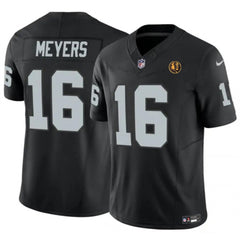 Men's Las Vegas Raiders #16 Jakobi Meyers Black 2023 F.U.S.E. With John Madden Patch Vapor Limited Stitched Football Jersey 