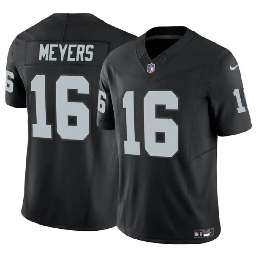 Men's Las Vegas Raiders #16 Jakobi Meyers Black 2023 F.U.S.E Vapor Untouchable Stitched Football Jersey 