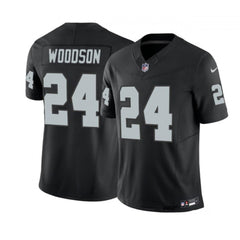 Men's Las Vegas Raiders #24 Charles Woodson Black 2023 F.U.S.E Vapor Untouchable Stitched Football Jersey 