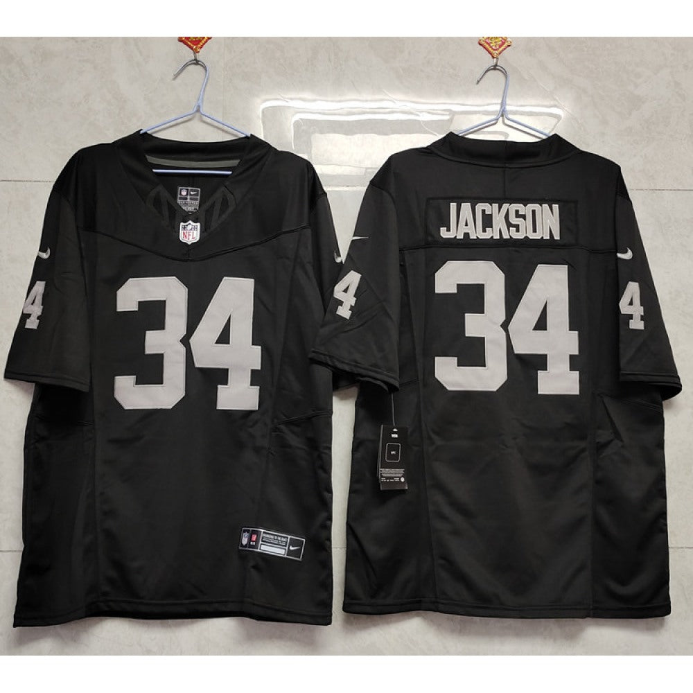 Men's Las Vegas Raiders #34 Bo Jackson Black 2023 F.U.S.E Vapor Untouchable Stitched Football Jersey 