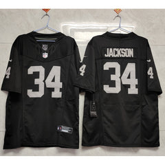 Men's Las Vegas Raiders #34 Bo Jackson Black 2023 F.U.S.E Vapor Untouchable Stitched Football Jersey 