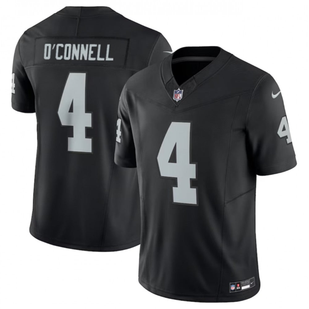Men's Las Vegas Raiders #4 Aidan O'Connell Black 2023 F.U.S.E Vapor Untouchable Stitched Football Jersey 