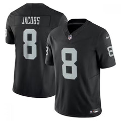 Men's Las Vegas Raiders #8 Josh Jacobs Black 2023 F.U.S.E Vapor Untouchable Stitched Football Jersey 