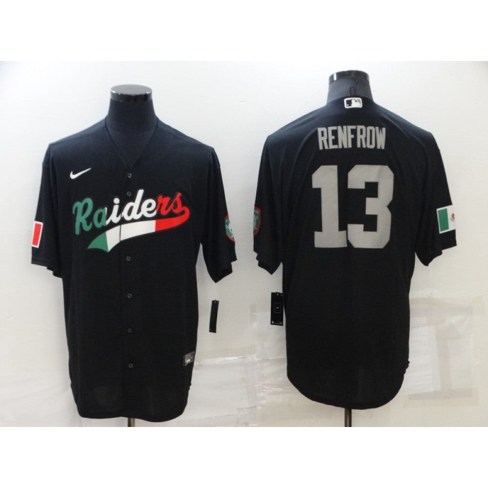 Men's Las Vegas Raiders #13 Hunter Renfrow Black Mexico Stitched Jersey 