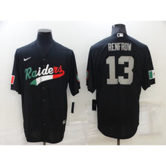 Men's Las Vegas Raiders #13 Hunter Renfrow Black Mexico Stitched Jersey 