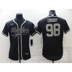Men's Las Vegas Raiders #98 Maxx Crosby Black Flex Base Stitched Jersey 