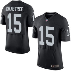 Raiders #15 Michael Crabtree Black Team Color Men's Stitched NFL New Elite Jersey 