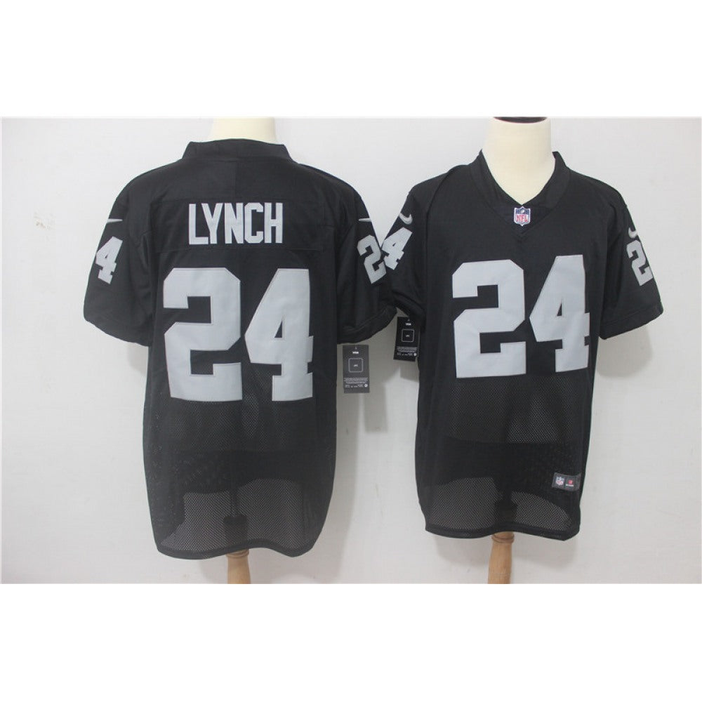 Men's Oakland Raiders #24 Marshawn Lynch Black Vapor Untouchable Elite Stitched NFL Jersey 