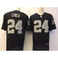 Men's Oakland Raiders #24 Marshawn Lynch Black 2017 Stitched NFL Elite Jersey 