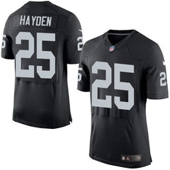 Raiders #25 D.J. Hayden Black Team Color Men's Stitched NFL New Elite Jersey 