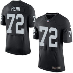 Raiders #72 Donald Penn Black Team Color Men's Stitched NFL New Elite Jersey 