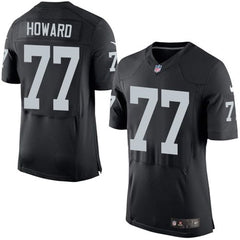 Raiders #77 Austin Howard Black Team Color Men's Stitched NFL New Elite Jersey 