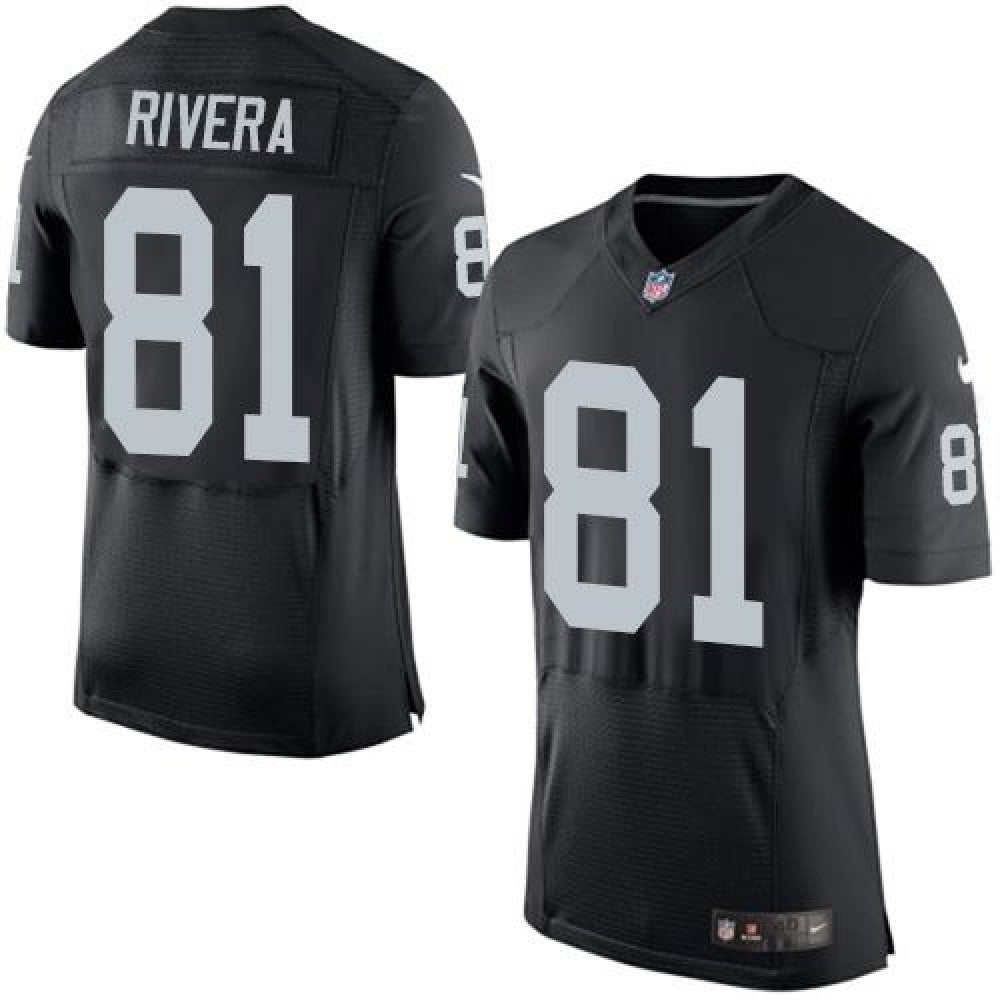 Raiders #81 Mychal Rivera Black Team Color Men's Stitched NFL New Elite Jersey 