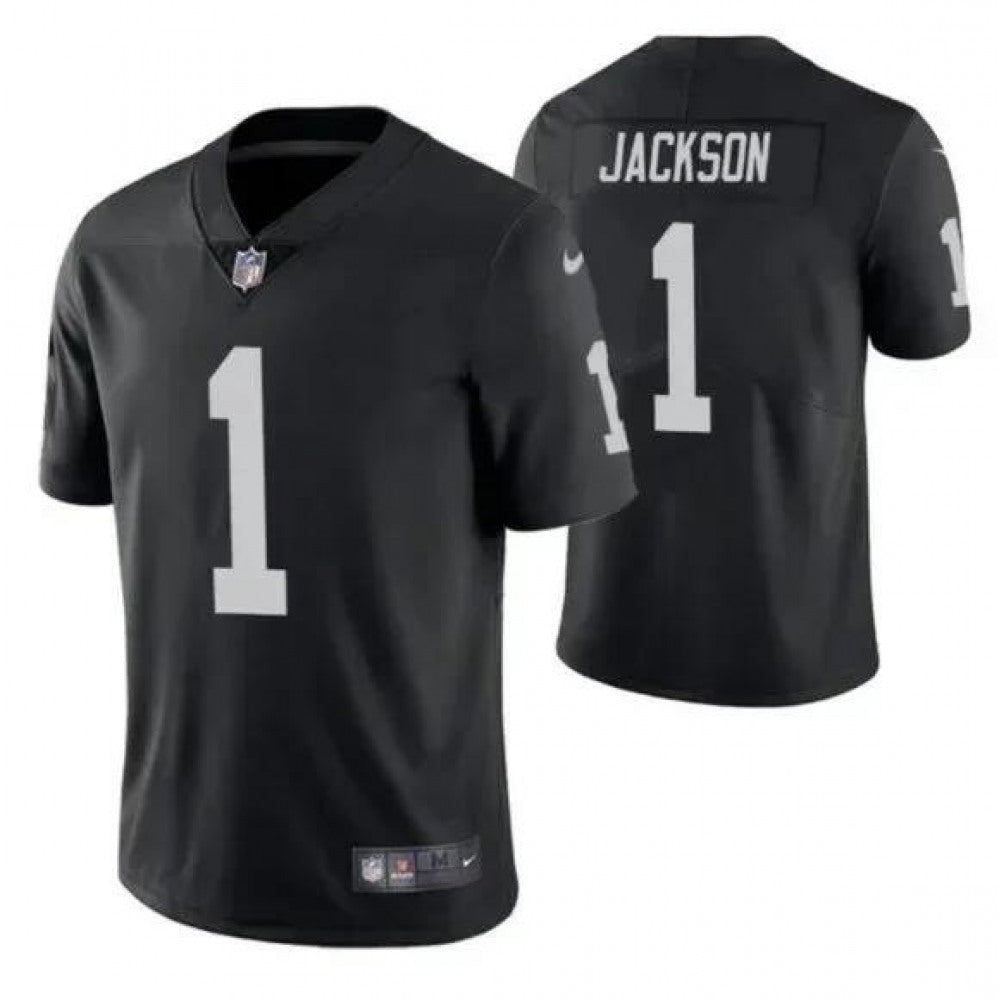 Men's Las Vegas Raiders #1 DeSean Jackson Black Vapor Limited Stitched Jersey 