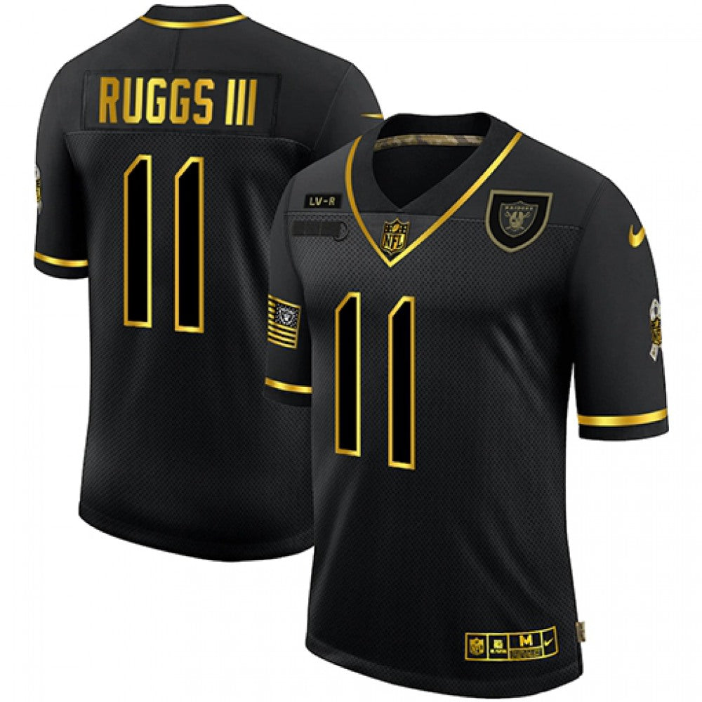 Men's Las Vegas Raiders #11 Henry Ruggs III Black & White Split Vapor Split Limited Stitched Jersey 