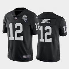 Men's Las Vegas Raiders #12 Zay Jones Black 2020 Inaugural Season Vapor Limited Stitched Jersey 