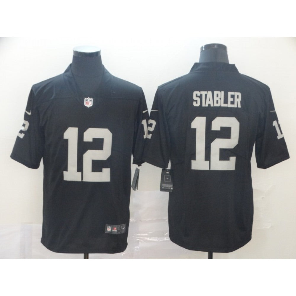 Men's Oakland Raiders #12 Kenny Stabler Black Vapor Untouchable Limited Stitched NFL Jersey 