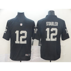 Men's Oakland Raiders #12 Kenny Stabler Black Vapor Untouchable Limited Stitched NFL Jersey 