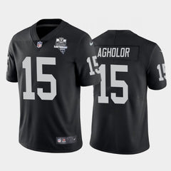 Men's Las Vegas Raiders #15 Nelson Agholor Black 2020 Inaugural Season Vapor Limited Stitched Jersey 